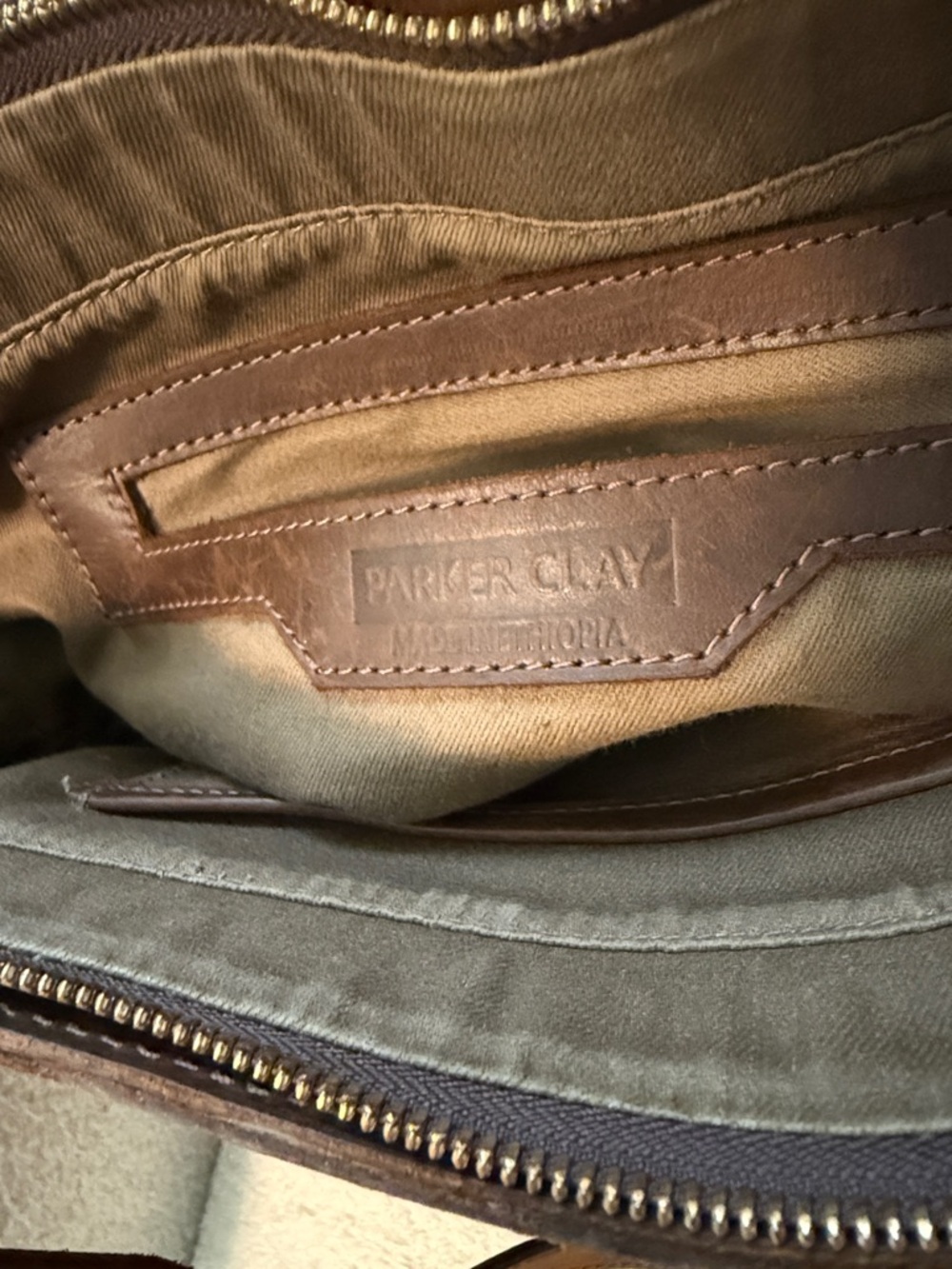 Parker Clay Women's Brown Leather Tote with Tassel Accent - Picture 2 of 8